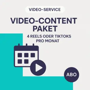 Content-Boost – 4 Reels oder TikToks pro Monat für Social Media Sichtbarkeit