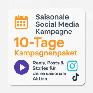 Saisonale Social Media Kampagne – 10 Tage Content-Service für Aktionen & Events