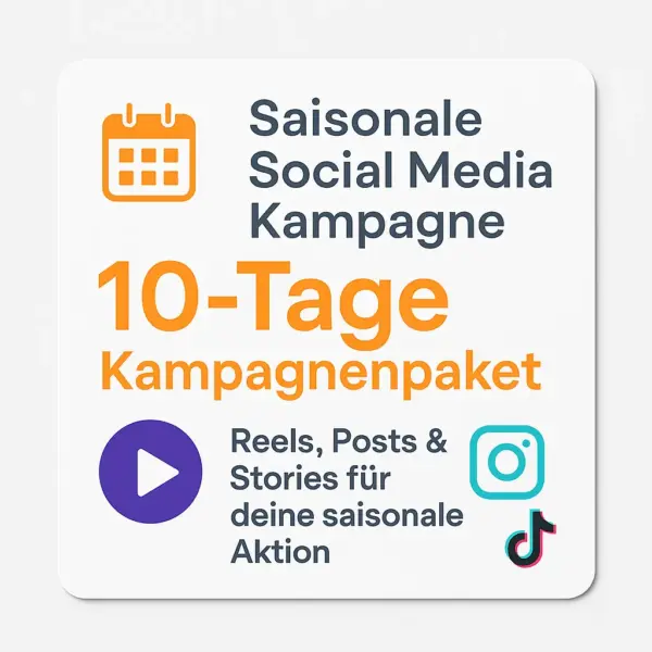 Saisonale Social Media Kampagne – 10 Tage Content-Service für Aktionen & Events