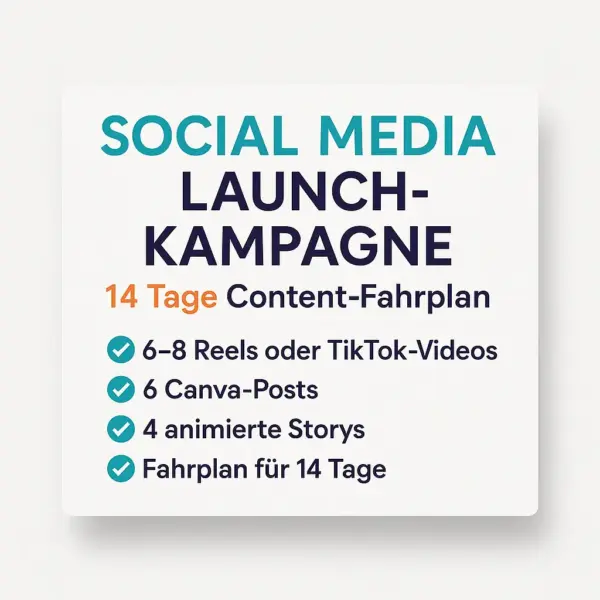 Social Media Launch-Kampagne – 14 Tage Fahrplan mit Reels, Posts & Stories
