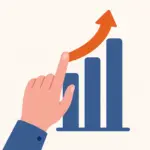Illustration zeigt verbessertes Ranking durch SEO-Optimierung und gezielte Texterstellung. SEO-Texte für bessere Rankings steigern die Sichtbarkeit und Position in den Suchergebnissen.